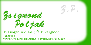 zsigmond poljak business card